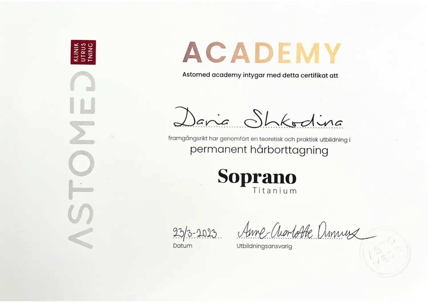 Certificate